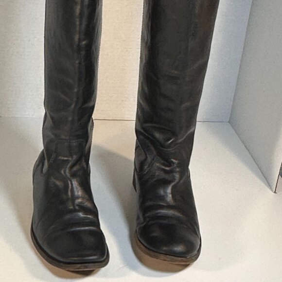 Frye Black Leather Boots Women's size 7.5 - Picture 5 of 16